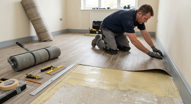 Sheet Linoleum Installation in Takoma Park, MD